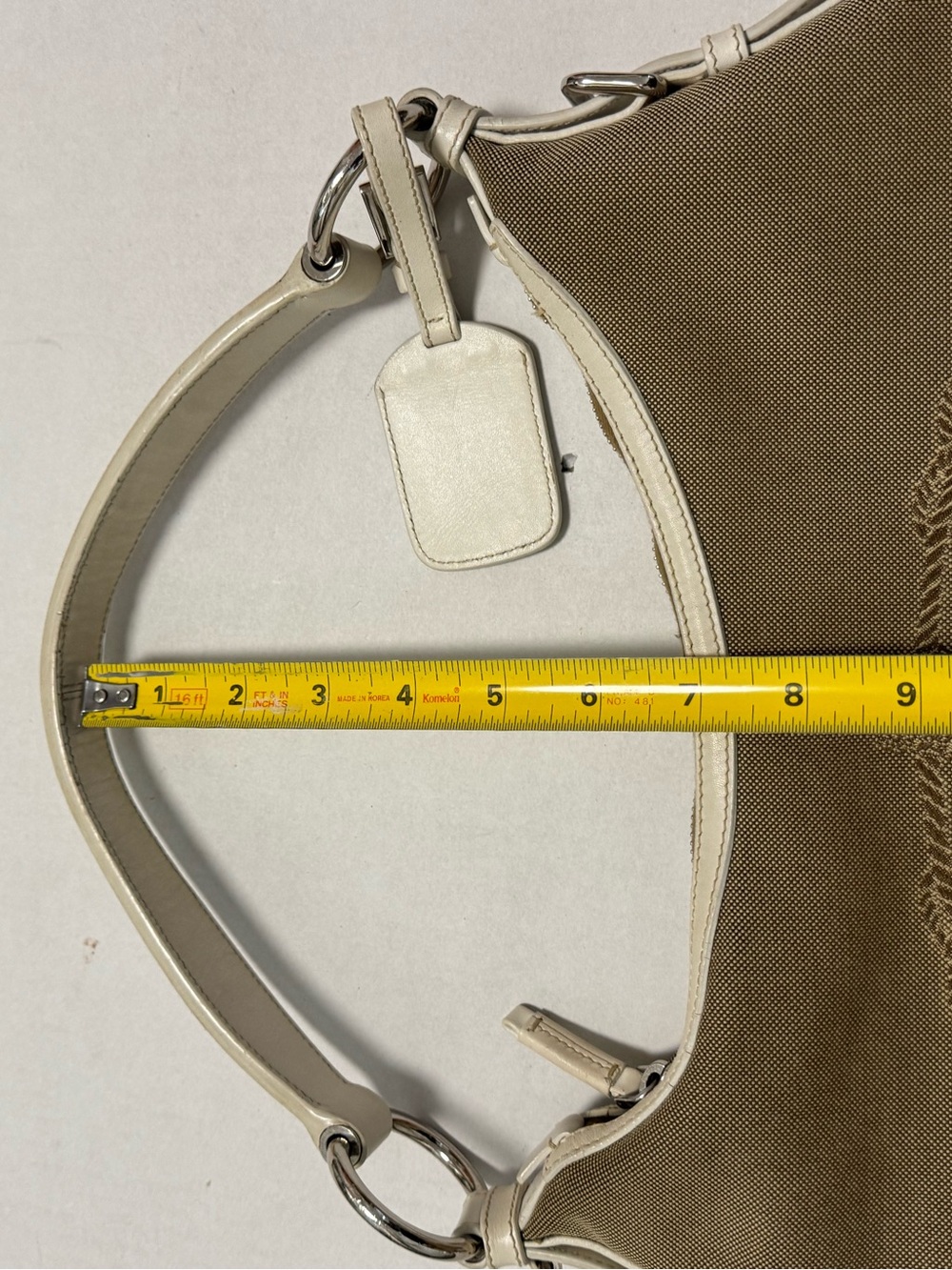 Prada Milano Canvas Shoulder Bag with White Leather Trim - Picture 14 of 14